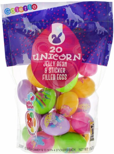 Galerie Unicorn Jelly Bean and Sticker Filled Eggs Perspective: front