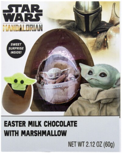Galerie Star Wars the Mandalorian Milk Chocolate Egg with Marshmallow Easter Candy Perspective: front