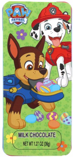 Galerie Paw Patrol Milk Chocolate Candy Tin Perspective: front