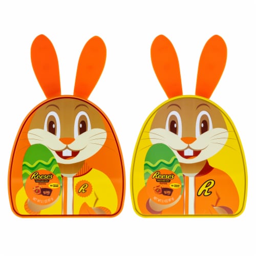 Galerie Hershey Reese Easter Bunny Tin Chocolate Assortment Perspective: front