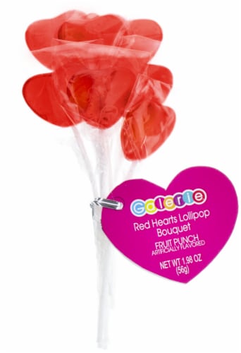 love lollies bouquet, bouquet de bonbons coeurs