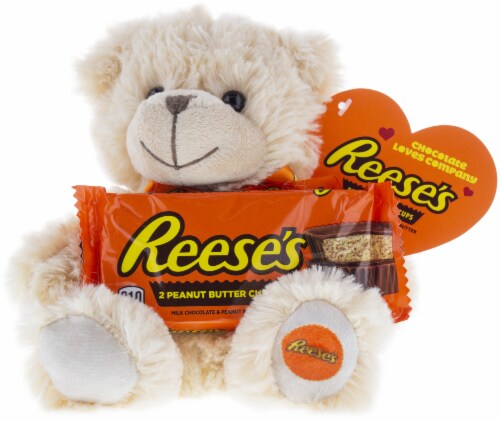 Reese s Miniatures Valentine Candy with Tan Plush Bear 1 ct 1.5