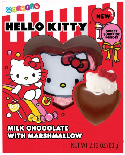 Galerie Hello Kitty Milk Chocolate Heart with Marshmallow Valentine Candy Perspective: front