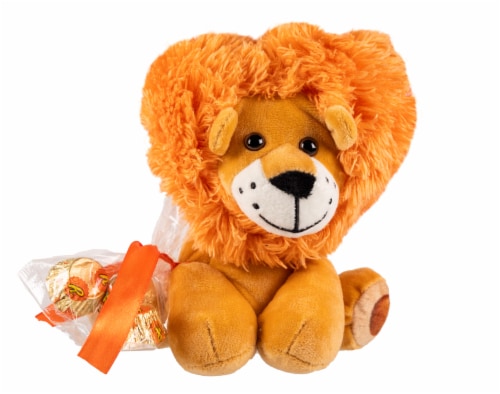 Reese's Lion Pluch with Mini Reese Cups Candy Bag Perspective: front