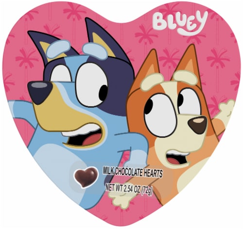 Galerie Bluey Valentine's Chocolate Candy Heart Tin Perspective: front