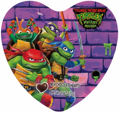 Galerie TMNT Heart Chocolate Tin Valentine's Candy Perspective: front