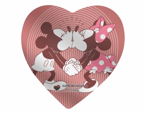 Galerie Mickey & Minnie Valentine's Milk Chocolate In Heart Tin Perspective: front