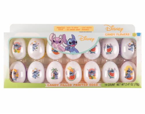 Disney Stitch Candy Filled Printed Eggs Perspective: front