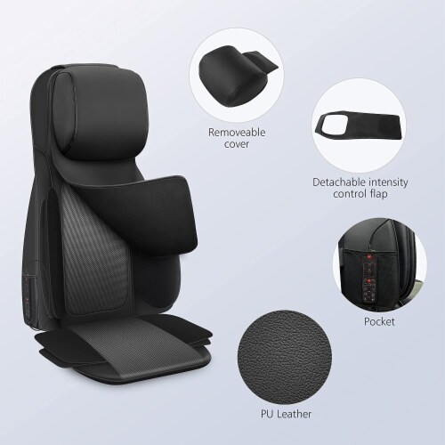 Electric Massage Seat Cushion Pad Shiatsu Kneading Vibration Heat Neck Back  Home Car, 1 - Kroger