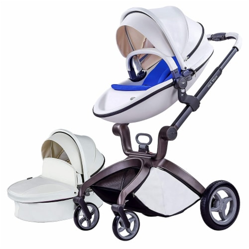 Hot Mom 360 Degree Rotating Baby Carriage High Landscape Pram Stroller White 1 Piece Harris Teeter