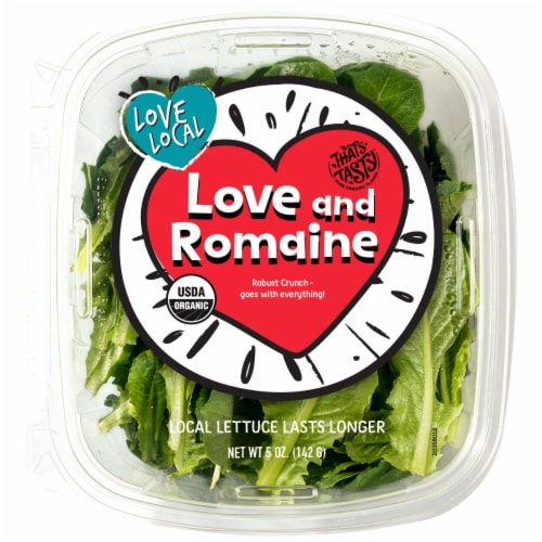 That's Tasty Love and Romaine Lettuce Perspective: front