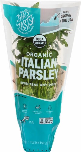 That's Tasty Organic Italian Parsley Plant Perspective: front