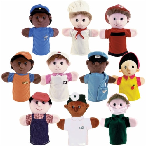 Get Ready Kids MTB469 Kids Community Helper Career Puppet, Set of 10 Perspective: front