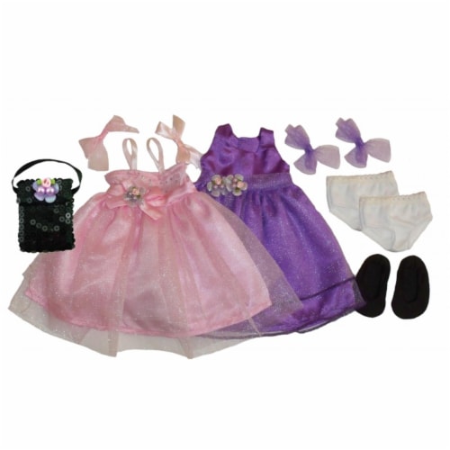 Get Ready 1322 Kids Doll Clothes- 2 Princess Dresses and Accessories, 1 ...