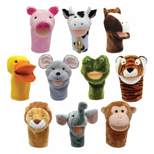 Get Ready Kids Bigmouth Animal Puppet Set Perspective: front