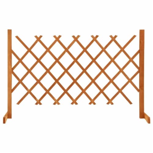 Garden Trellis Fence Orange 47.2 x35.4 Solid Firwood Perspective: front