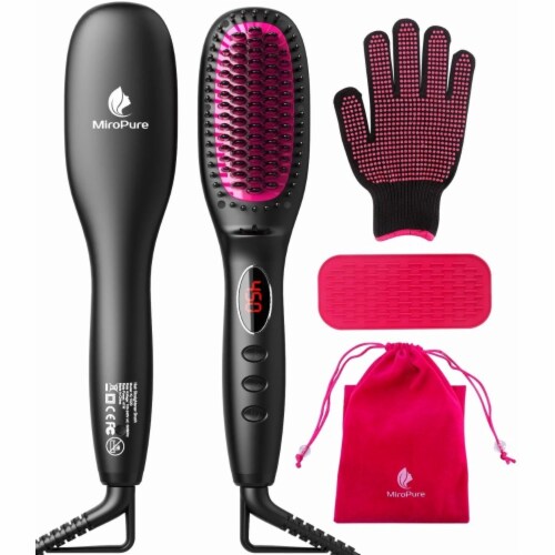 Hair Straightener Brush with Ionic Generator Black, 1 unit - Kroger
