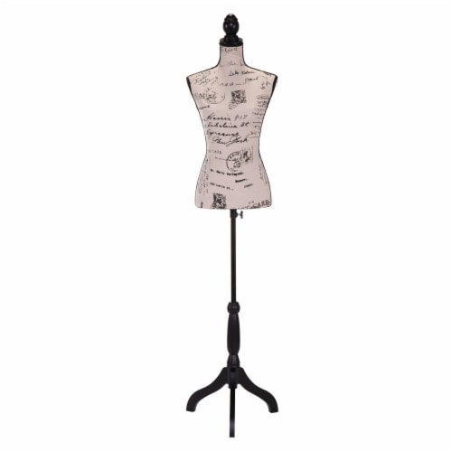 Female Mannequin Torso, Clothing Display Rack with Velourlike Fabric