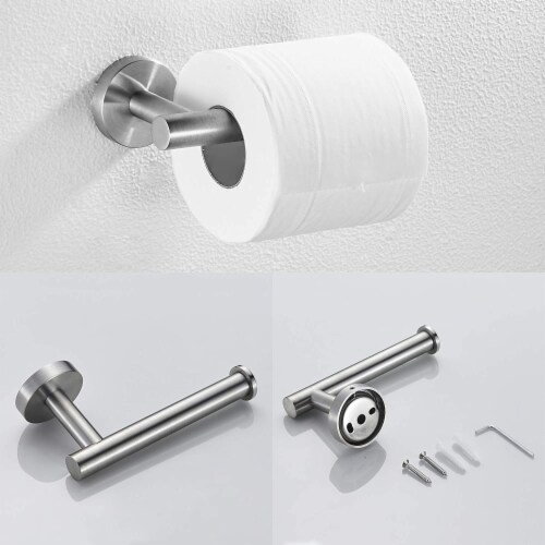 Brushed Nickel 3 - Piece Bathroom Hardware Set Perspective: front