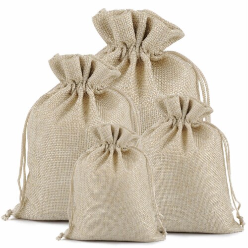 Burlap Bags Linen Jewelry Pouches Jute Hessian Gift Bag Wedding Favor 50 Pcs Natural 5 X7 5 x7 Gerbes Super Markets