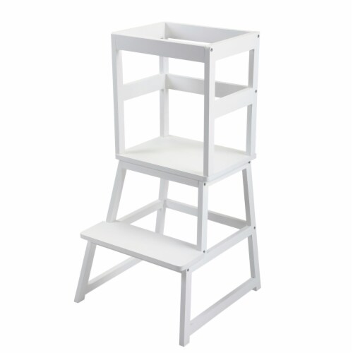 Kid 2-Step Stool with Safety Rails, Kitchen Helper Stool for Toddlers Aged 1-5 Within 150 Perspective: front
