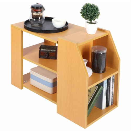 3 Tier Modern Bookshelf Storage Rack Sofa Side Table for Living