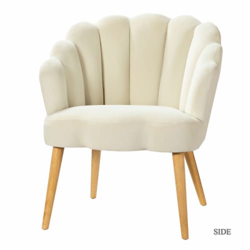 Scalloped velvet deals chair
