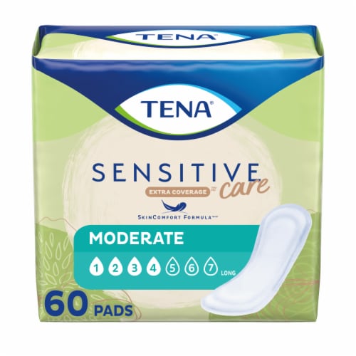 TENA Sensitive Care Incontinence Pads, Moderate Absorbency, Long, 60 ct -  Gerbes Super Markets