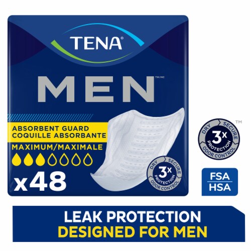Tena For Men Moderate Absorbency Incontinence Guards Perspective: front