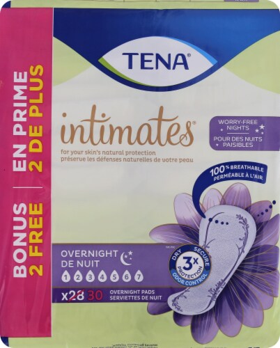 TENA Intimates Overnight Pads Perspective: front