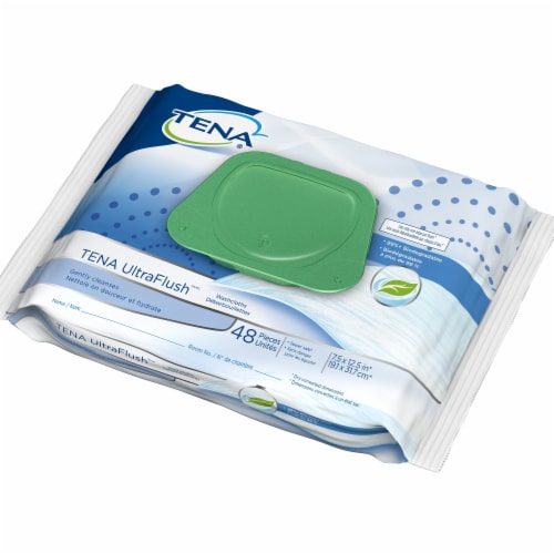 TENA Adult Wipe or Washcloth 7.5 x 12.5 Perspective: front