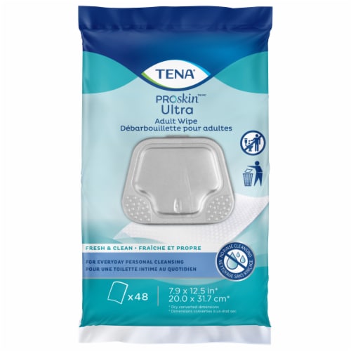 Tena® Ultra Adult Wipe Cloths Perspective: front