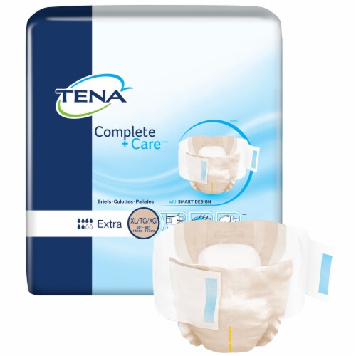 TENA Complete + Care Extra Incontinence Brief XL Extra, 69980, Extra, 24 Ct Perspective: front