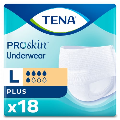 TENA ProSkin Plus Disposable Underwear Pull On with Tear Away Seams Large,  72633, 18 Ct, 18 ct - Fry's Food Stores