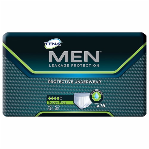 TENA Men Super Plus M/L Protection Underwear, 16 ct - Gerbes Super Markets