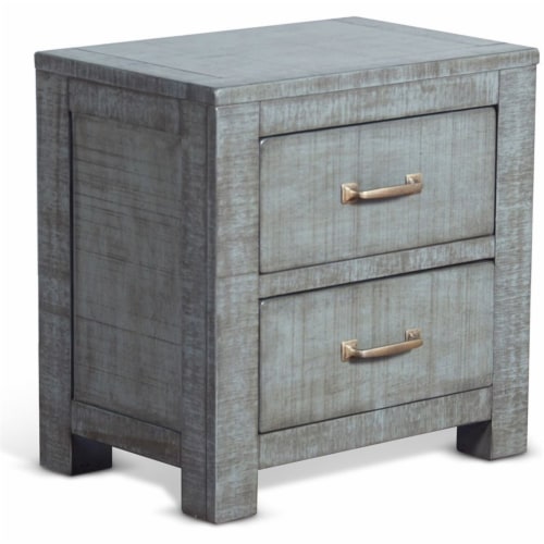 Sunny Designs Ranch House 24  2-drawer Wood Night Stand in Little Boy Blue Perspective: front