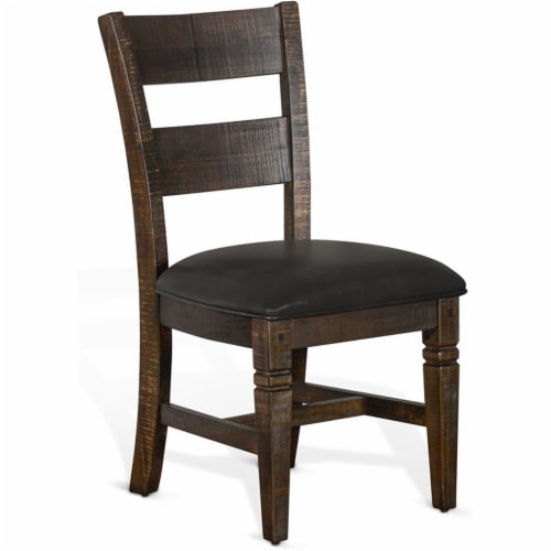 Sunny Designs Homestead 18  Ladderback Chair with Cushion Seat in Tobacco Leaf Perspective: front