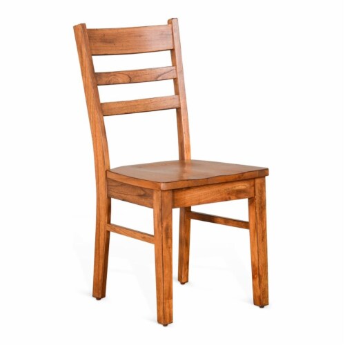 Sunny Designs Sedona 37  Ladderback Chair with Wood Seat in Rustic Oak Perspective: front