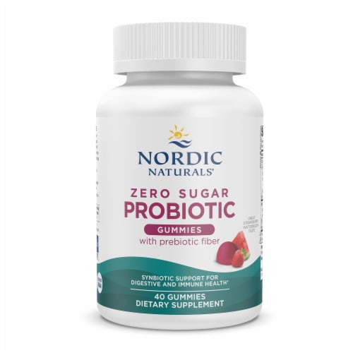 Nordic Naturals® Zerio Sugar Probiotic Gummies Perspective: front