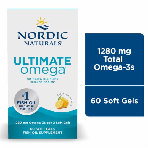 Nordic Naturals Complete Omega Lemon Flavored Soft Gels 565mg/70 mg GLA Perspective: front