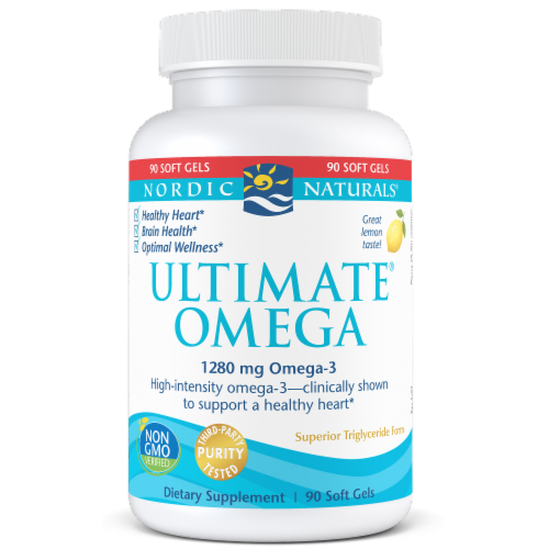Nordic Naturals Ultimate Omega Soft Gels 1280mg Perspective: front