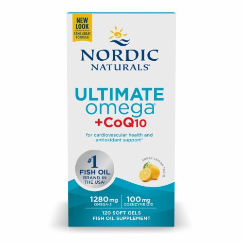 Nordic Naturals Ultimate Omega with CoQ10 Soft Gels Perspective: front