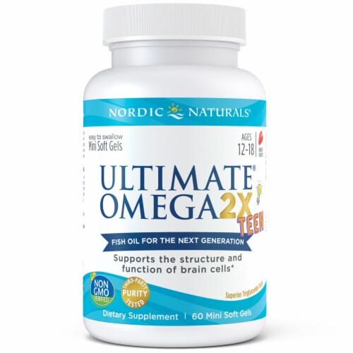 Nordic Naturals Ultimate Omega 2X Teen Mini Soft Gels, 60 ct