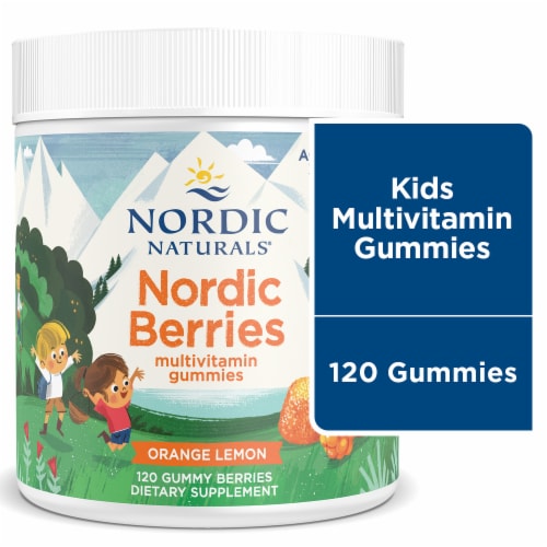 Nordic Naturals® Nordic Berries Orange Lemon Multivitamin Gummies Perspective: front
