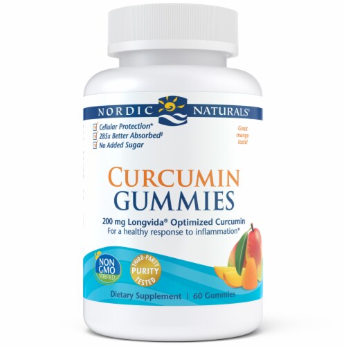 Nordic Naturals Longvida Optimized Curcumin Gummies Perspective: front
