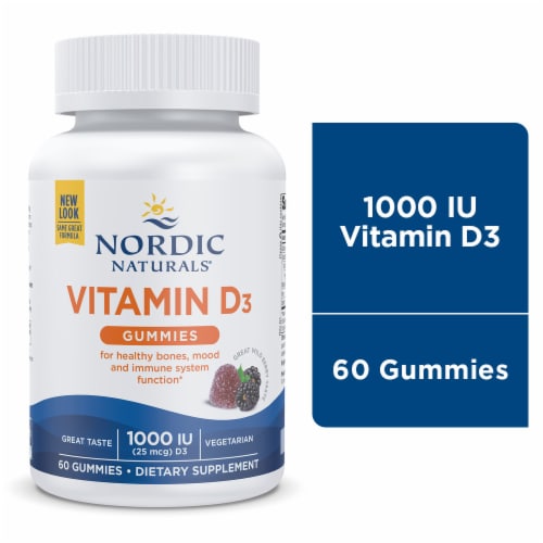 Nordic Naturals Vitamin D3 Gummies 1000 IU Perspective: front