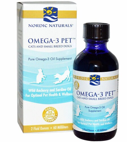 Nordic Naturals  Omega-3 Pet™ Cats and Small Breed Dogs Perspective: front