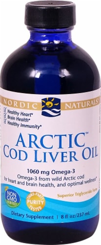 Nordic Naturals Arctic Cod Liver Oil Unflavored, 8 fl oz - Gerbes