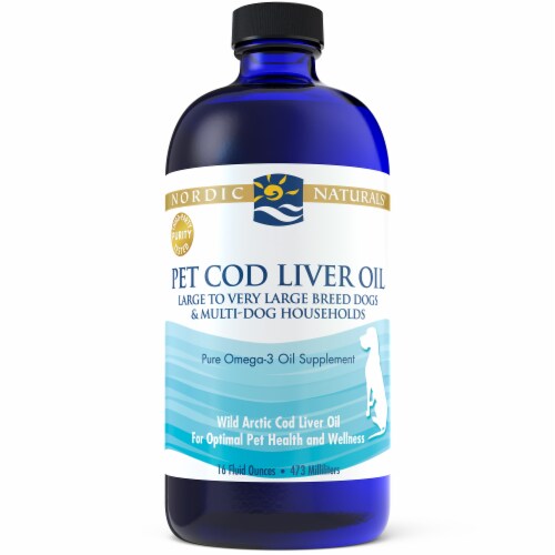 Nordic Naturals Pet Cod Liver Oil Dog Supplement Perspective: front