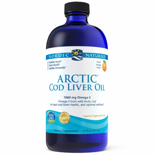 Nordic Naturals Arctic Orange Flavor Cod Liver Oil Perspective: front